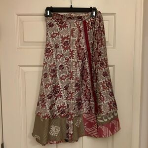 Earthbound Trading Silk wrap skirt